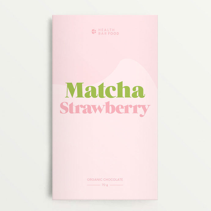 Organic Matcha Chocolate Strawberry by Health Bar Verpackung